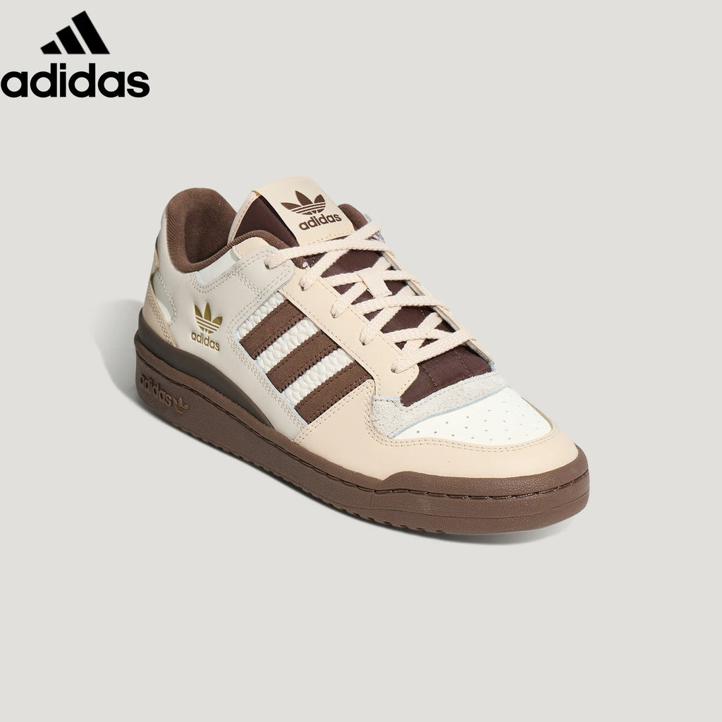 adidas Originals Forum Low Men's Sneakers "Cream Beige Dark Brown Stripes"-Classic sneakers，Adidas Women's Shoe Sale / Men's Shoe Sale