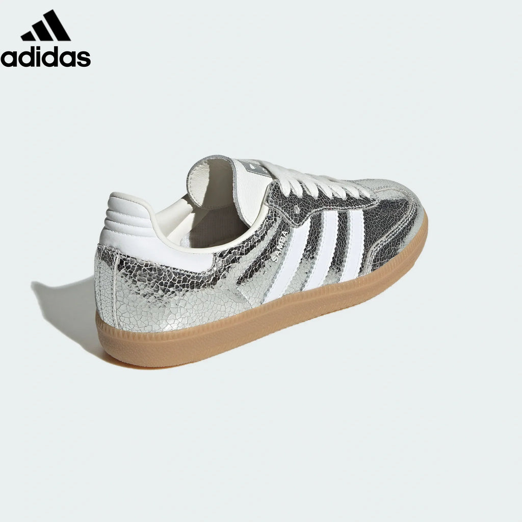adidas Originals Samba OG Shoes "Matte Silver / Cloud White / Gum"-Classic sneakers，Adidas Women's Shoe Sale / Men's Shoe Sale