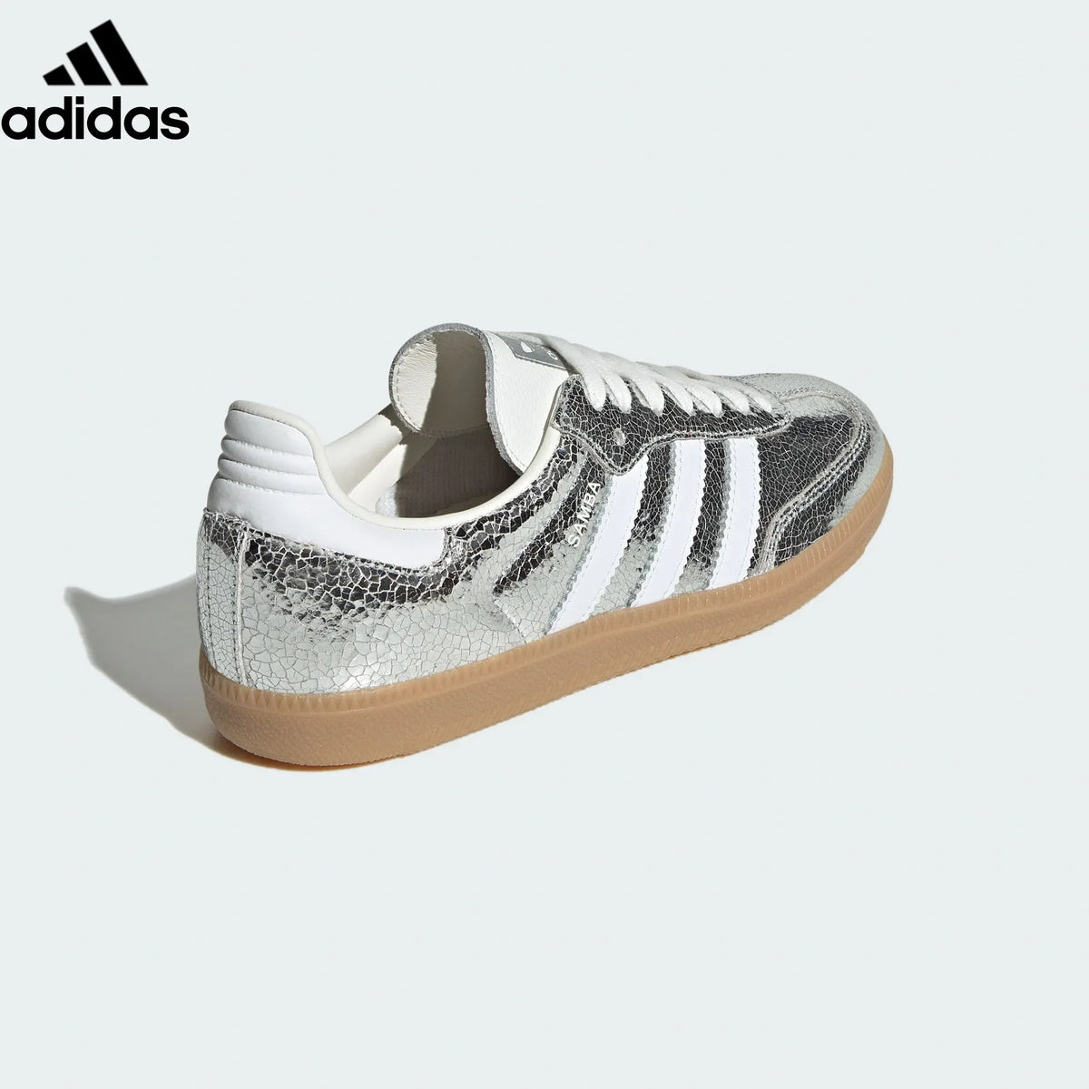 adidas Originals Samba OG Shoes "Matte Silver / Cloud White / Gum"-Classic sneakers，Adidas Women's Shoe Sale / Men's Shoe Sale