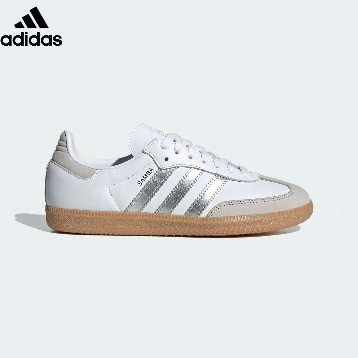 adidas Originals Samba OG W Shoes "Cloud White / Silver Metallic / Grey One / Gum"-Classic sneakers，Adidas Women's Shoe Sale / Men's Shoe Sale