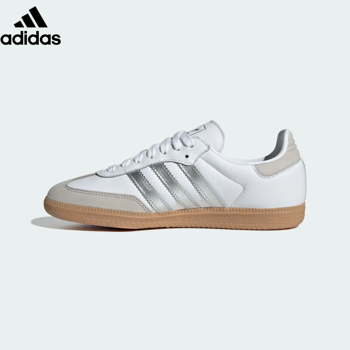 adidas Originals Samba OG W Shoes "Cloud White / Silver Metallic / Grey One / Gum"-Classic sneakers，Adidas Women's Shoe Sale / Men's Shoe Sale