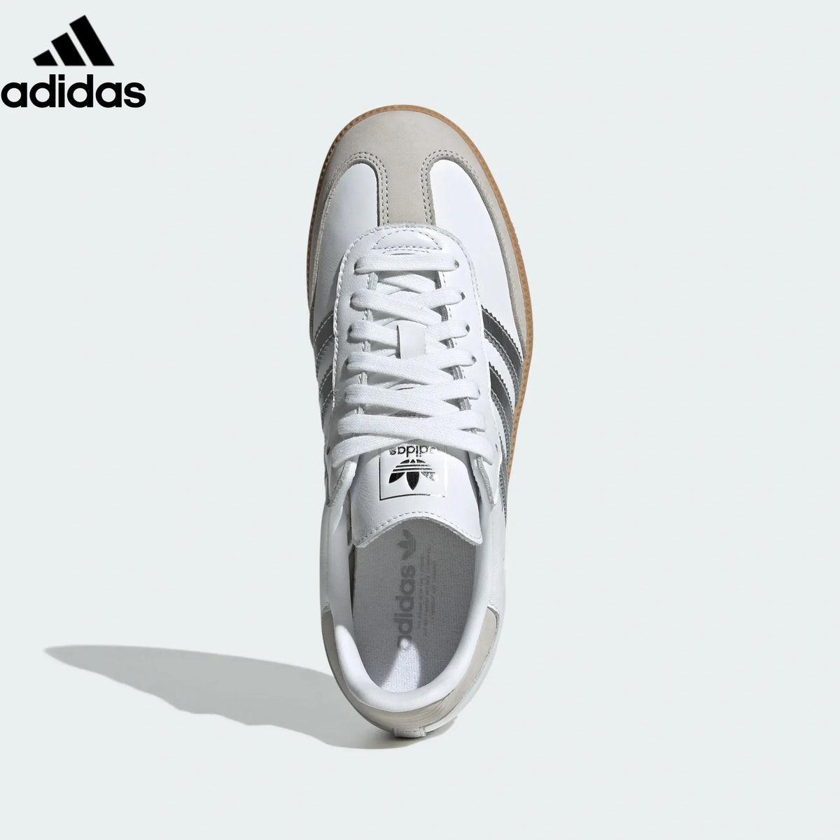 adidas Originals Samba OG W Shoes "Cloud White / Silver Metallic / Grey One / Gum"-Classic sneakers，Adidas Women's Shoe Sale / Men's Shoe Sale