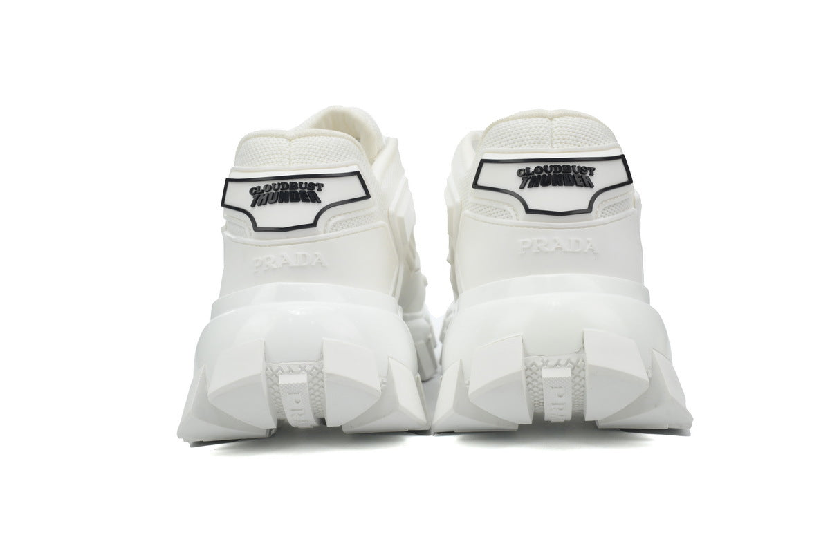 Prada Cloudbust Thunder Technical Fabric Chunky Sneakers "White"-retro thick sole dad shoes，Women's Shoe Sale / Men's Shoe Sale