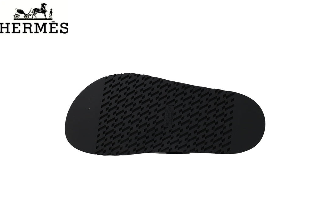 Hermès Empire Series Leather Thong Sandals "Black"