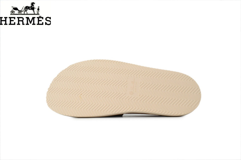 Hermès Slide Suede Leather Men Sandals "Brown"