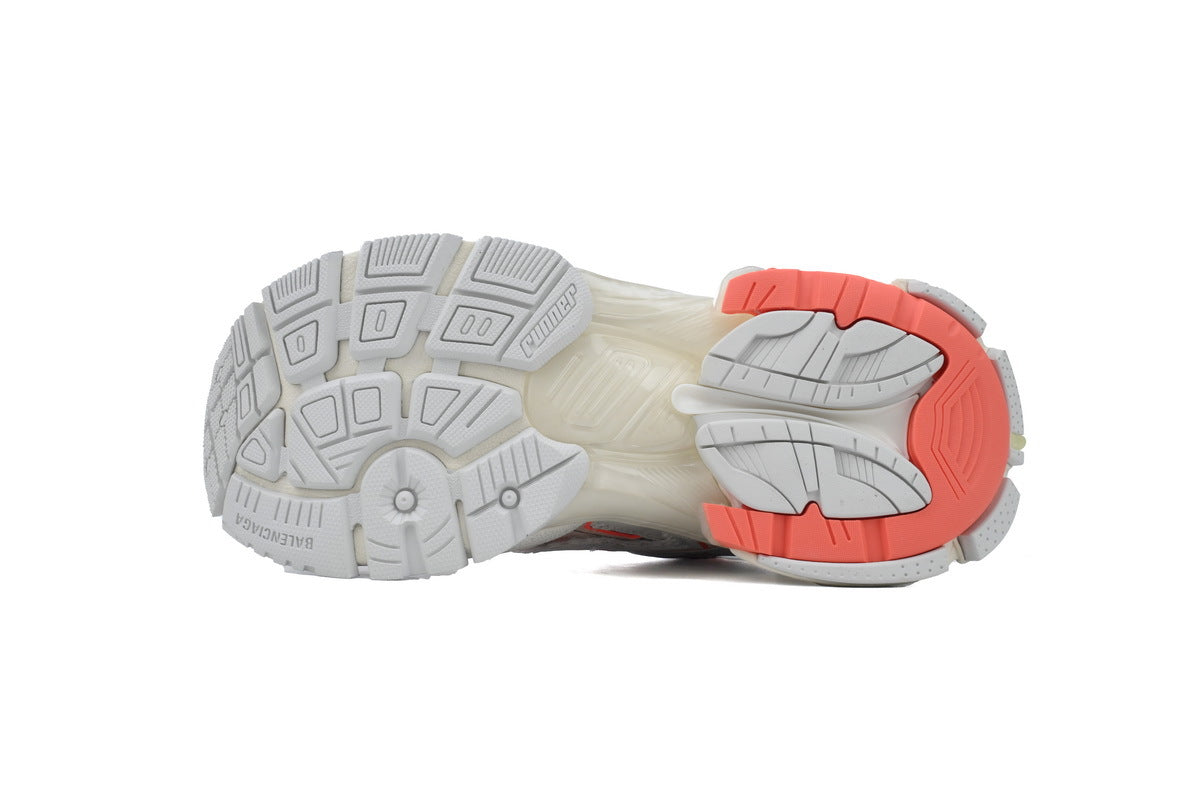 Balenciaga Runner Sneakers "White Orange"-retro thick sole dad shoes，Women's Shoe Sale / Men's Shoe Sale