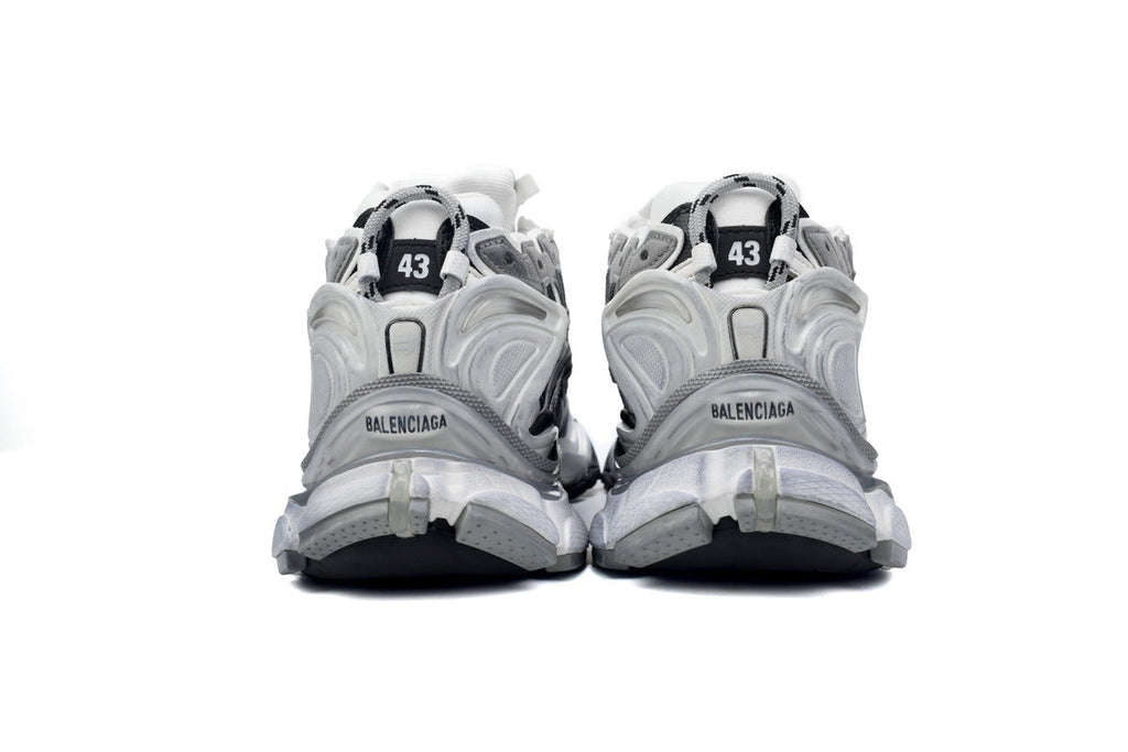 Balenciaga Runner Sneaker "White Black Grey"-retro thick sole dad shoes，Women's Shoe Sale / Men's Shoe Sale