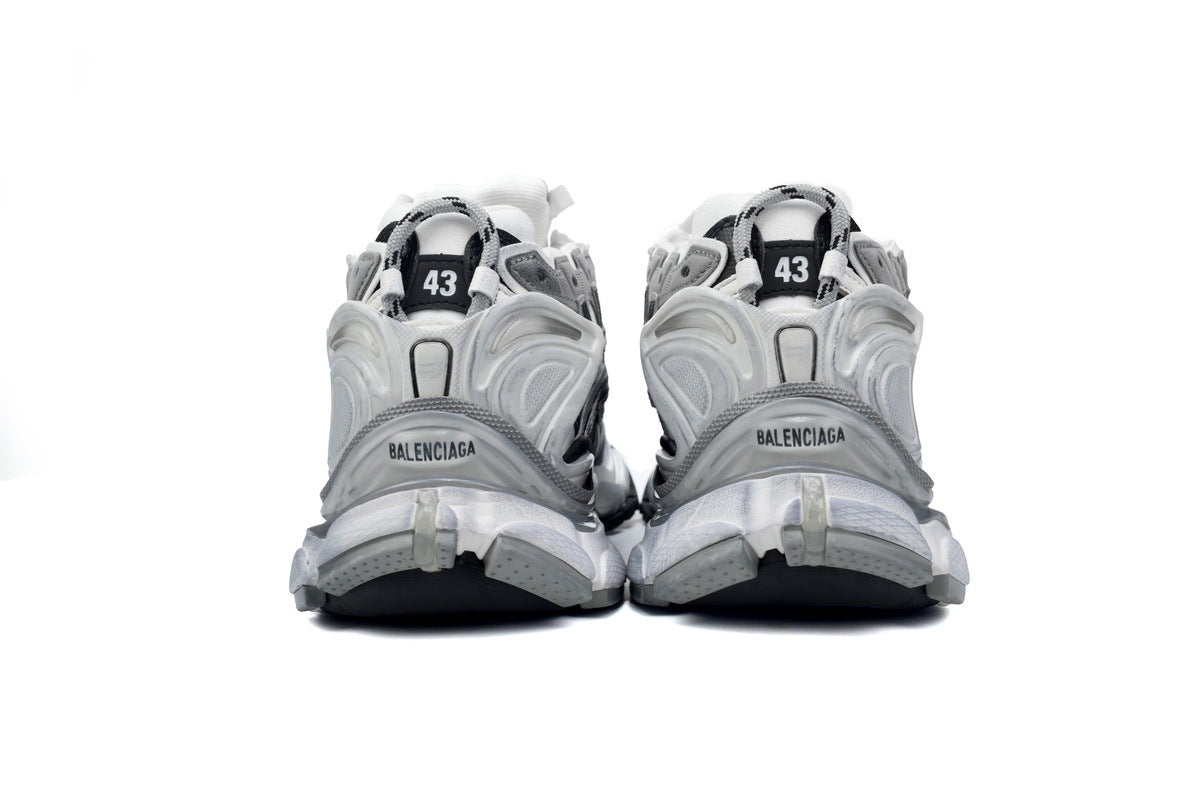 Balenciaga Runner Sneaker "White Black Grey"-retro thick sole dad shoes，Women's Shoe Sale / Men's Shoe Sale