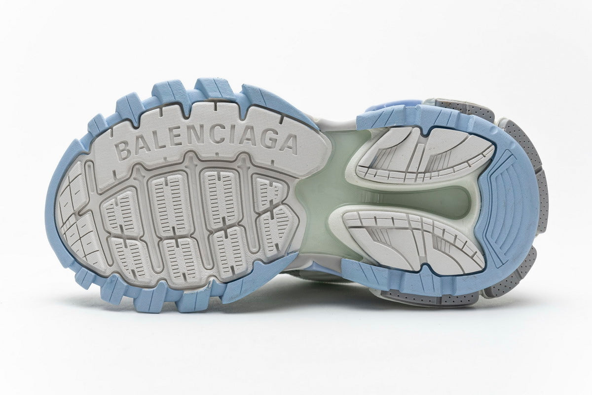 Balenciaga Track 2 Open Sneakers "White Light Blue Lavender"-retro thick sole dad shoes，Women's Shoe Sale / Men's Shoe Sale