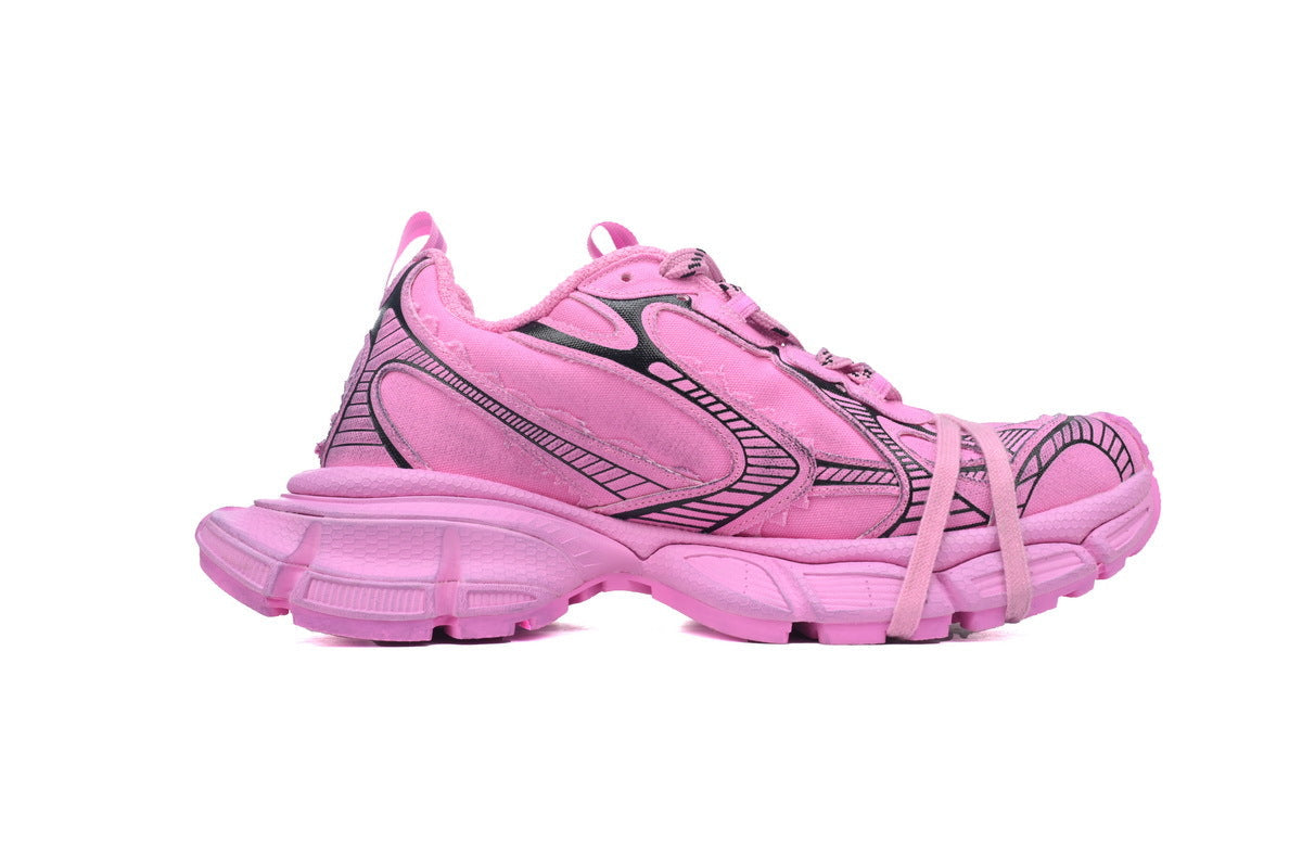 Balenciaga 3XL Destroyed Sneakers "Pink"-retro thick sole dad shoes，Women's Shoe Sale / Men's Shoe Sale