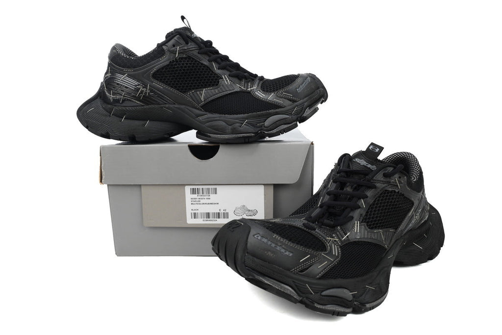 Balenciaga Stapler Sneakers Men Women "Black"-retro thick sole dad shoes，Women's Shoe Sale / Men's Shoe Sale
