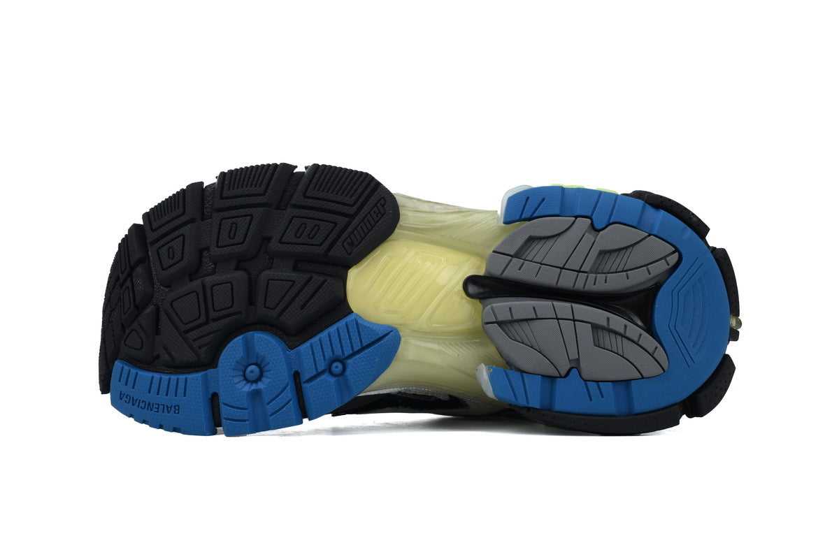Balenciaga Runner Sneakers Men Women "Black Fluorescent Green Blue"-retro thick sole dad shoes，Women's Shoe Sale / Men's Shoe Sale