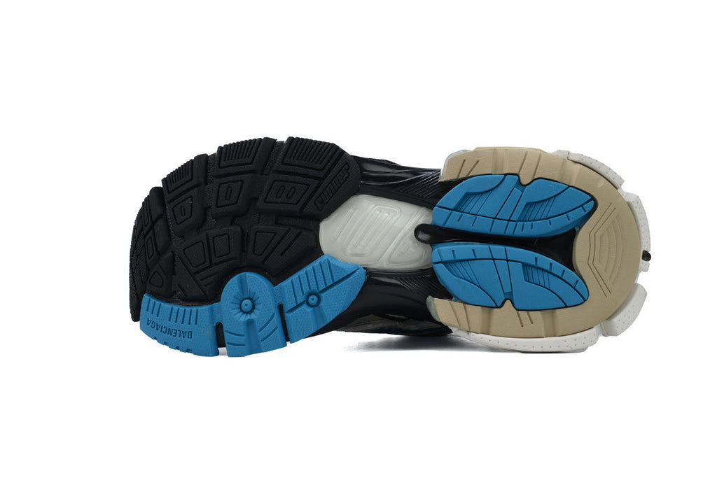 Balenciaga Runner Sneakers Men Women "Beige Bright Blue"-retro thick sole dad shoes，Women's Shoe Sale / Men's Shoe Sale