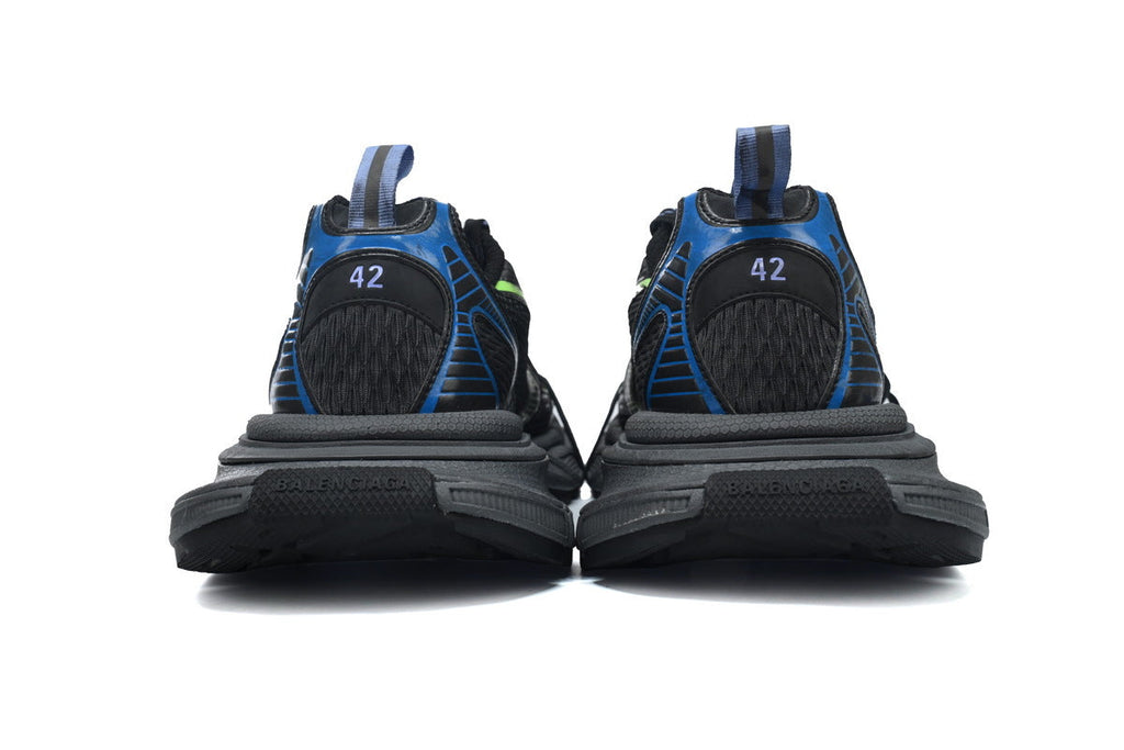 Balenciaga 3XL Mesh Runner Sneaker "Black Blue Green"-retro thick sole dad shoes，Women's Shoe Sale / Men's Shoe Sale