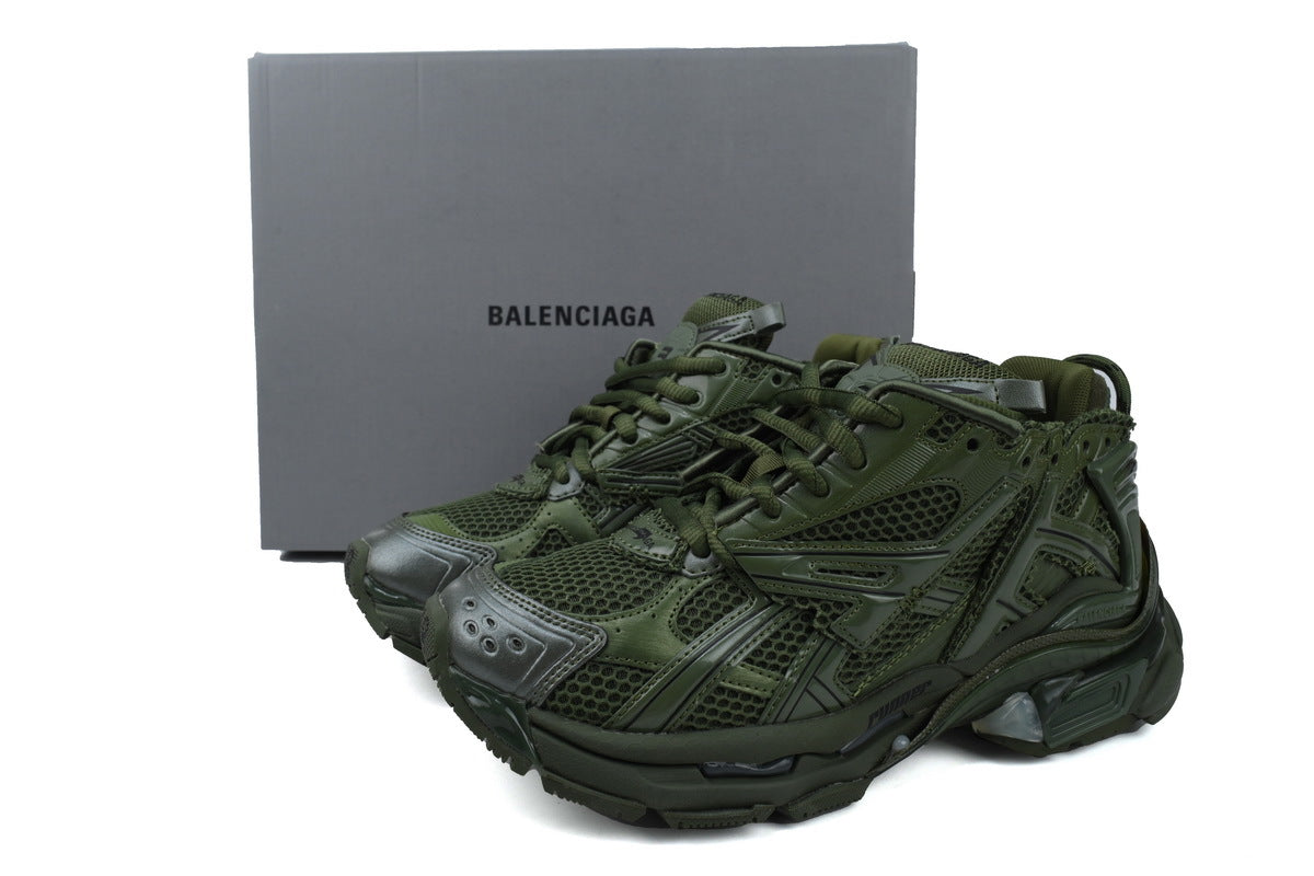 Balenciaga Runner Sneakers Men Women "Army Green"-retro thick sole dad shoes，Women's Shoe Sale / Men's Shoe Sale