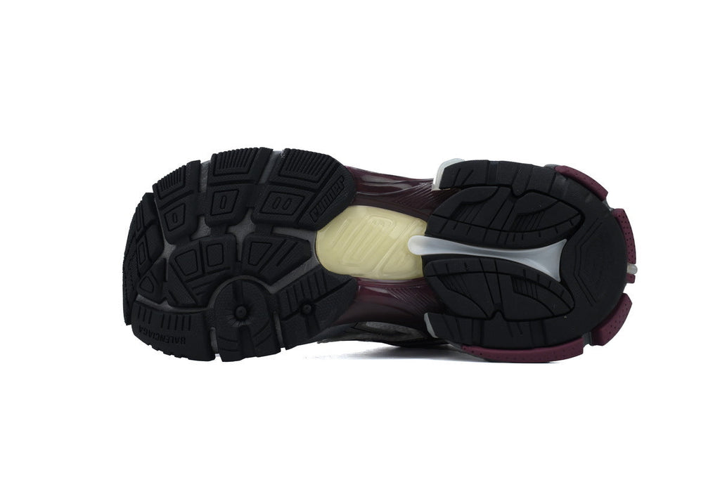 Balenciaga Runner Sneakers "White Burgundy Grey"-retro thick sole dad shoes，Women's Shoe Sale / Men's Shoe Sale
