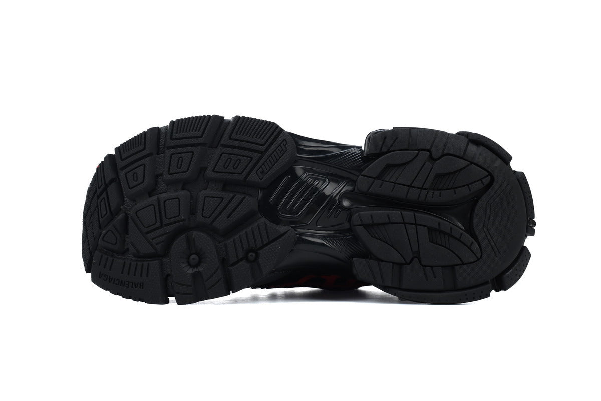 Balenciaga Runner Graffiti Sneakers "Black Red"-retro thick sole dad shoes，Women's Shoe Sale / Men's Shoe Sale