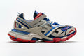 Balenciaga Track 2 Open Sneakers "Beige Blue Red"-retro thick sole dad shoes，Women's Shoe Sale / Men's Shoe Sale