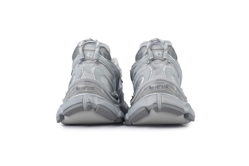 Balenciaga Runner 2 Sneakers Grey Mix Silver "Grey/Silver" Nylon Mesh Chunky Low Top Trainer