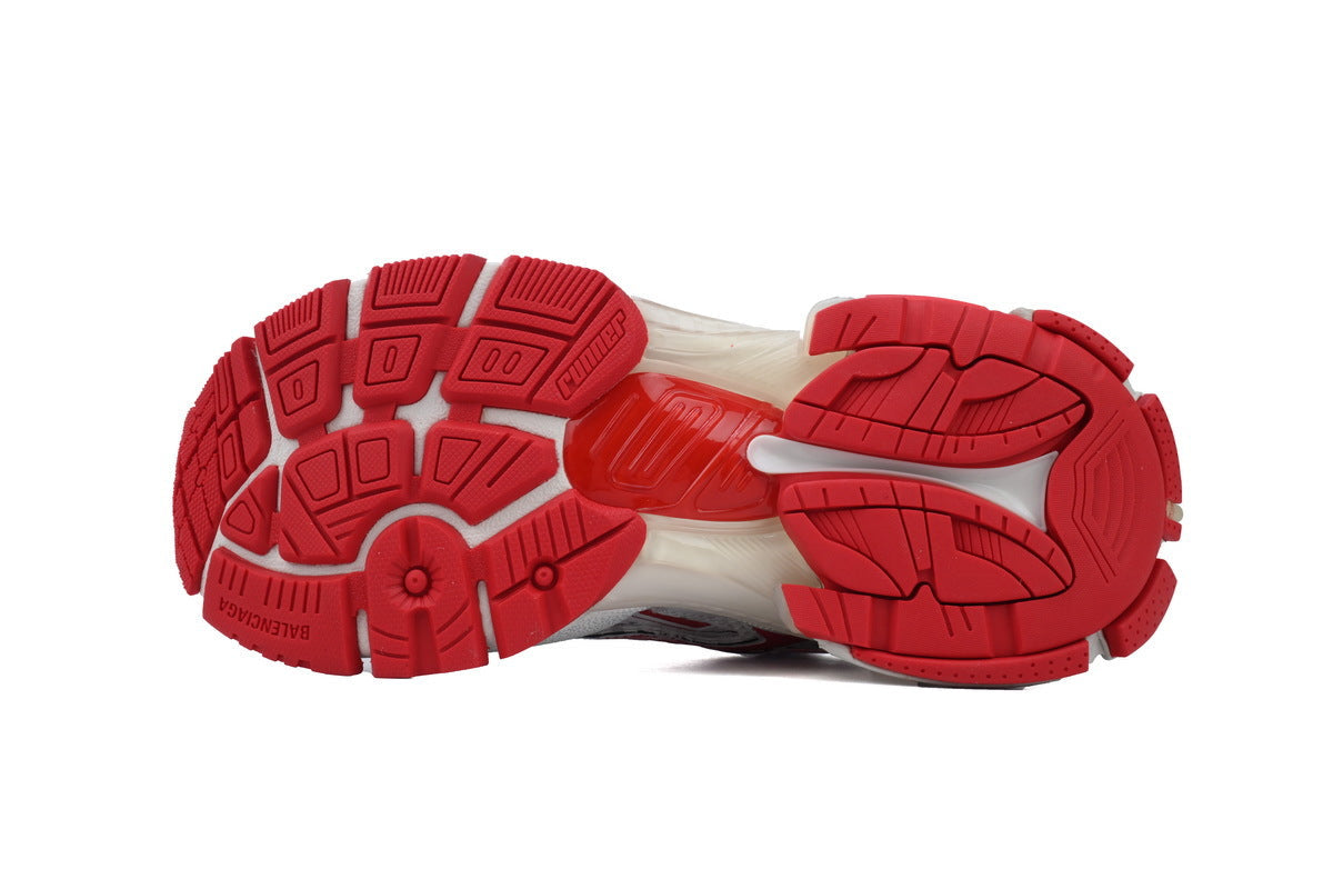Balenciaga Runner Sneakers "White Red"-retro thick sole dad shoes，Women's Shoe Sale / Men's Shoe Sale