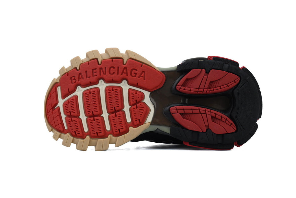 Balenciaga Track Sneakers "Black Red Beige"-retro thick sole dad shoes，Women's Shoe Sale / Men's Shoe Sale