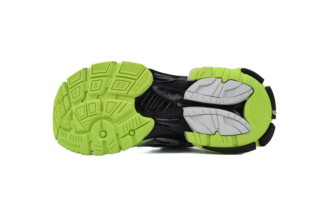 Balenciaga Runner Sneakers "White Black Fluorescent Green"-retro thick sole dad shoes，Women's Shoe Sale / Men's Shoe Sale