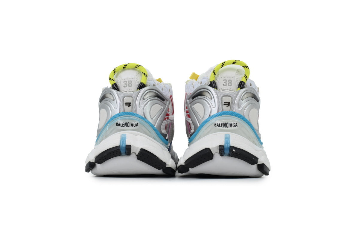 Balenciaga Runner Sneakers "White Red Blue Pink"-retro thick sole dad shoes，Women's Shoe Sale / Men's Shoe Sale