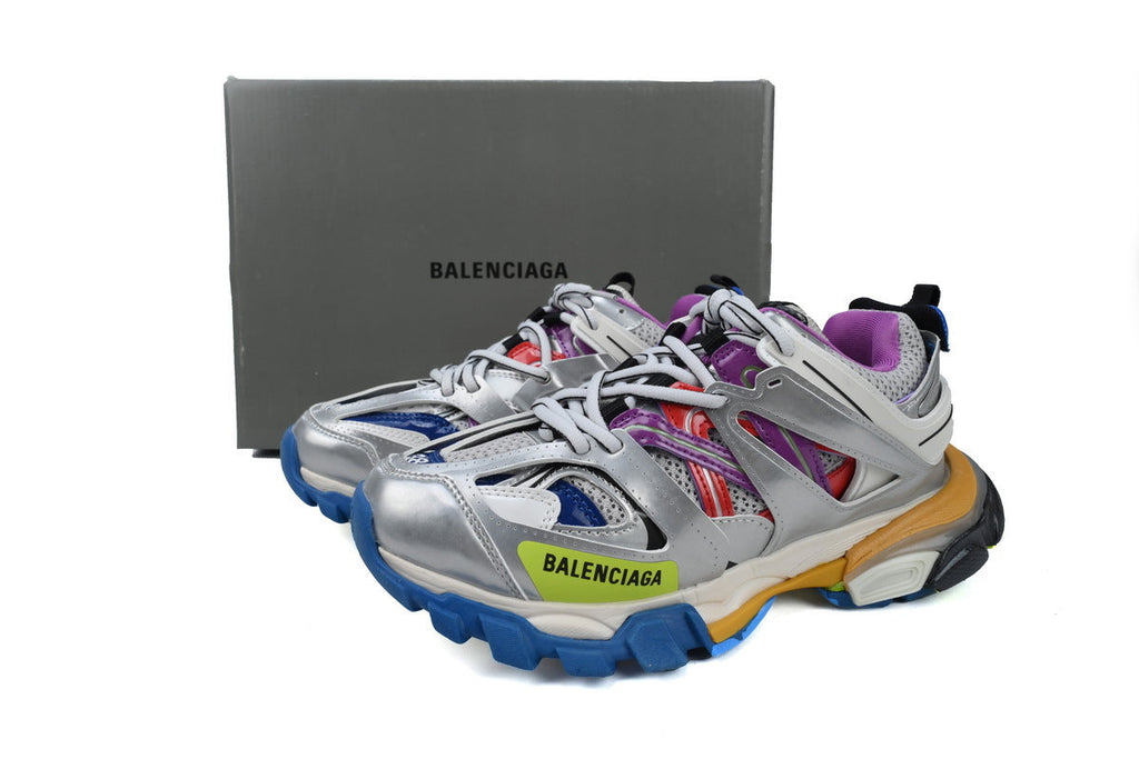 Balenciaga Track 2.0 Sneakers "Silver Multicolor" Men Women Chunky Dad Shoes