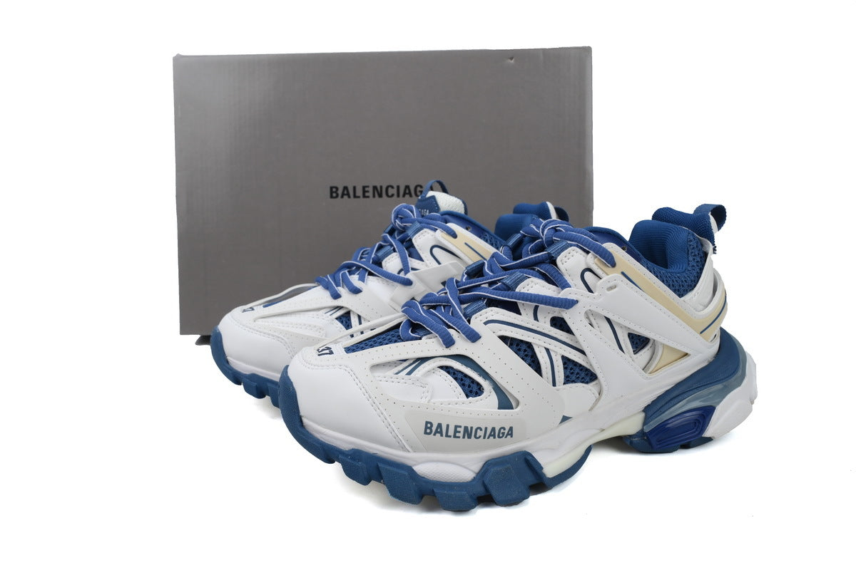 Balenciaga Track 2.0 Sneakers "White Blue Beige" Men Women Fashion Dad Shoes