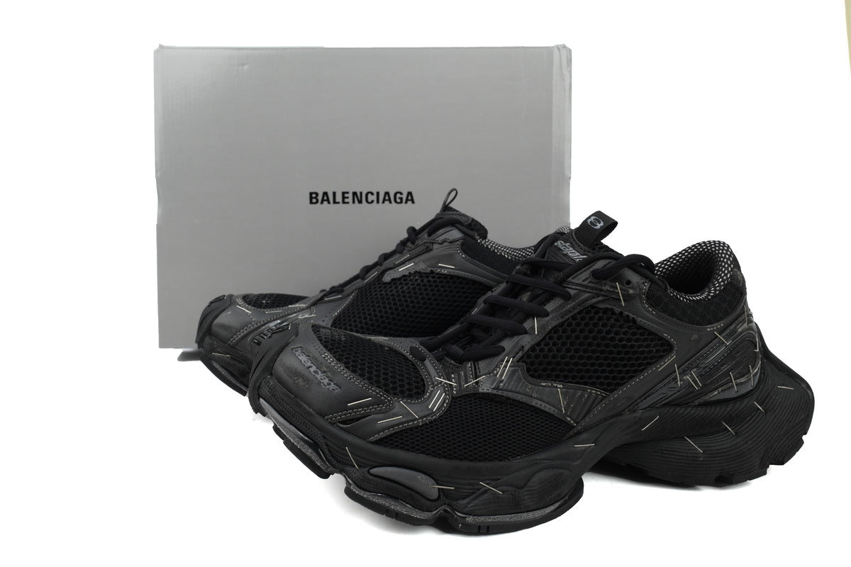 Balenciaga Stapler Sneakers Men Women "Black"-retro thick sole dad shoes，Women's Shoe Sale / Men's Shoe Sale