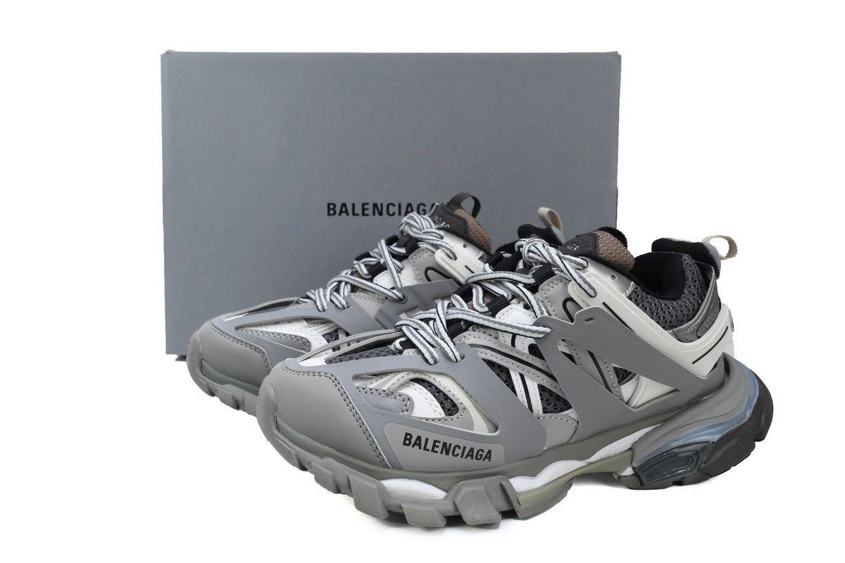Balenciaga Track Trainer Sneakers "Grey White"-retro thick sole dad shoes，Women's Shoe Sale / Men's Shoe Sale