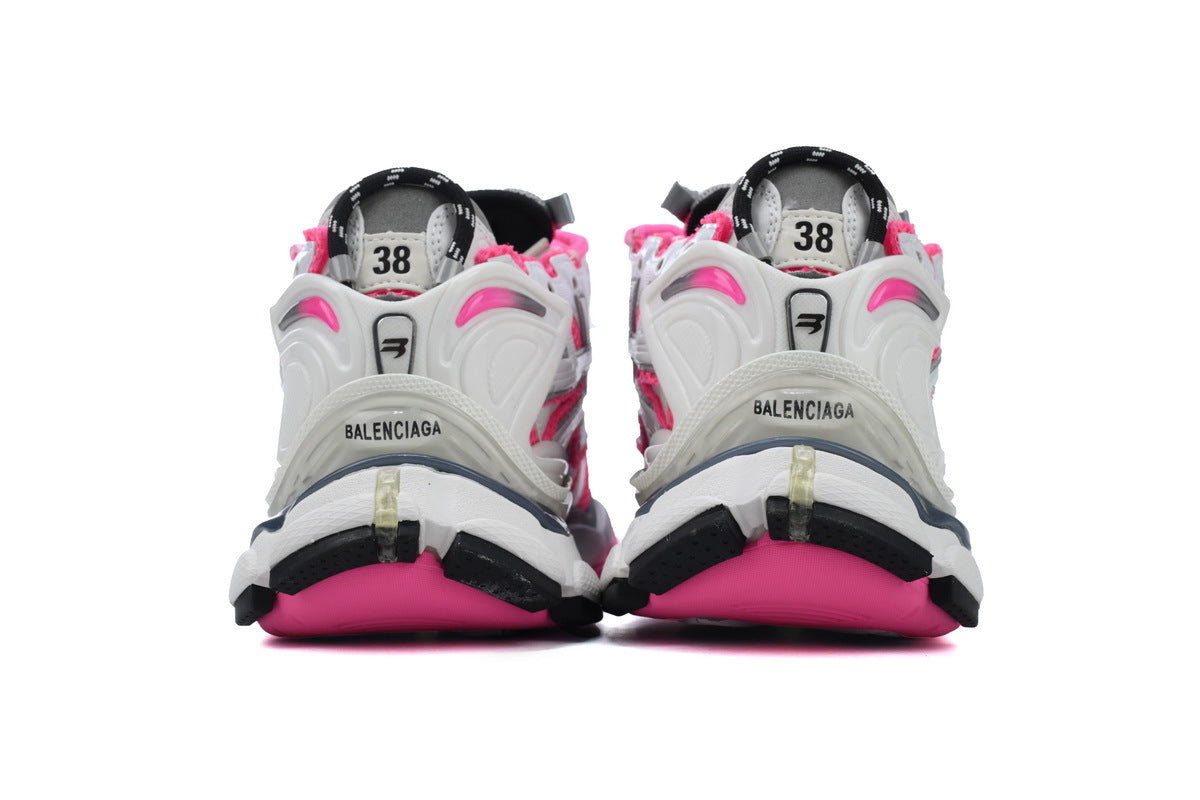 Balenciaga Runner Sneakers "White Pink"-retro thick sole dad shoes，Women's Shoe Sale / Men's Shoe Sale