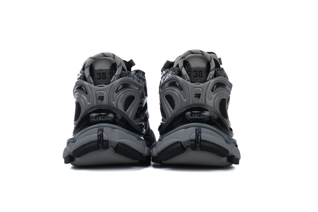 Balenciaga Runner Sneakers Men Women "Dark Grey Black"-retro thick sole dad shoes，Women's Shoe Sale / Men's Shoe Sale