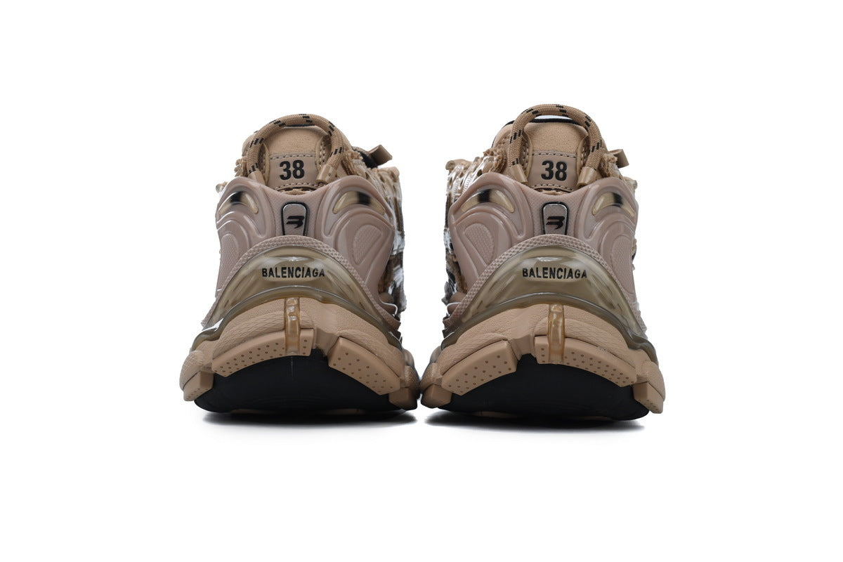 Balenciaga Runner Sneakers "Coffee Brown Black"-retro thick sole dad shoes，Women's Shoe Sale / Men's Shoe Sale