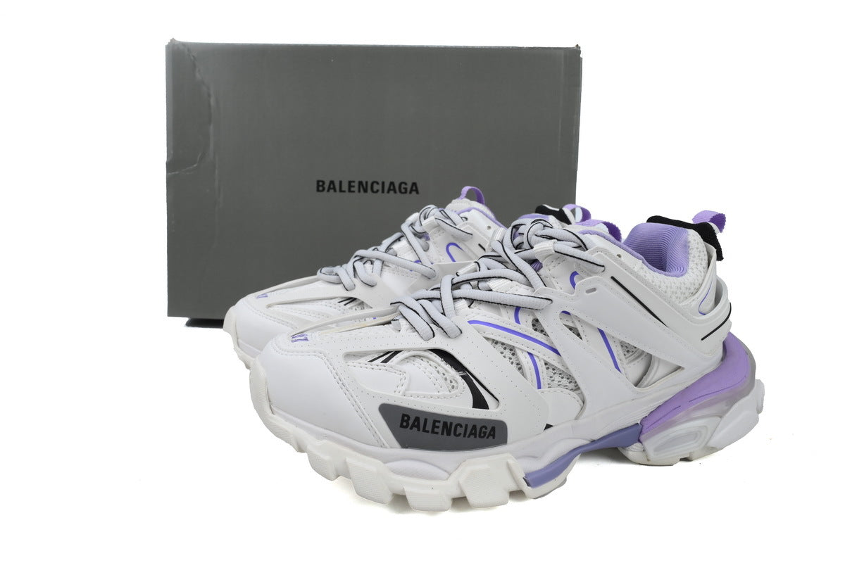 Balenciaga Track 2.0 Sneakers "White Purple" Men Women Chunky Dad Shoes