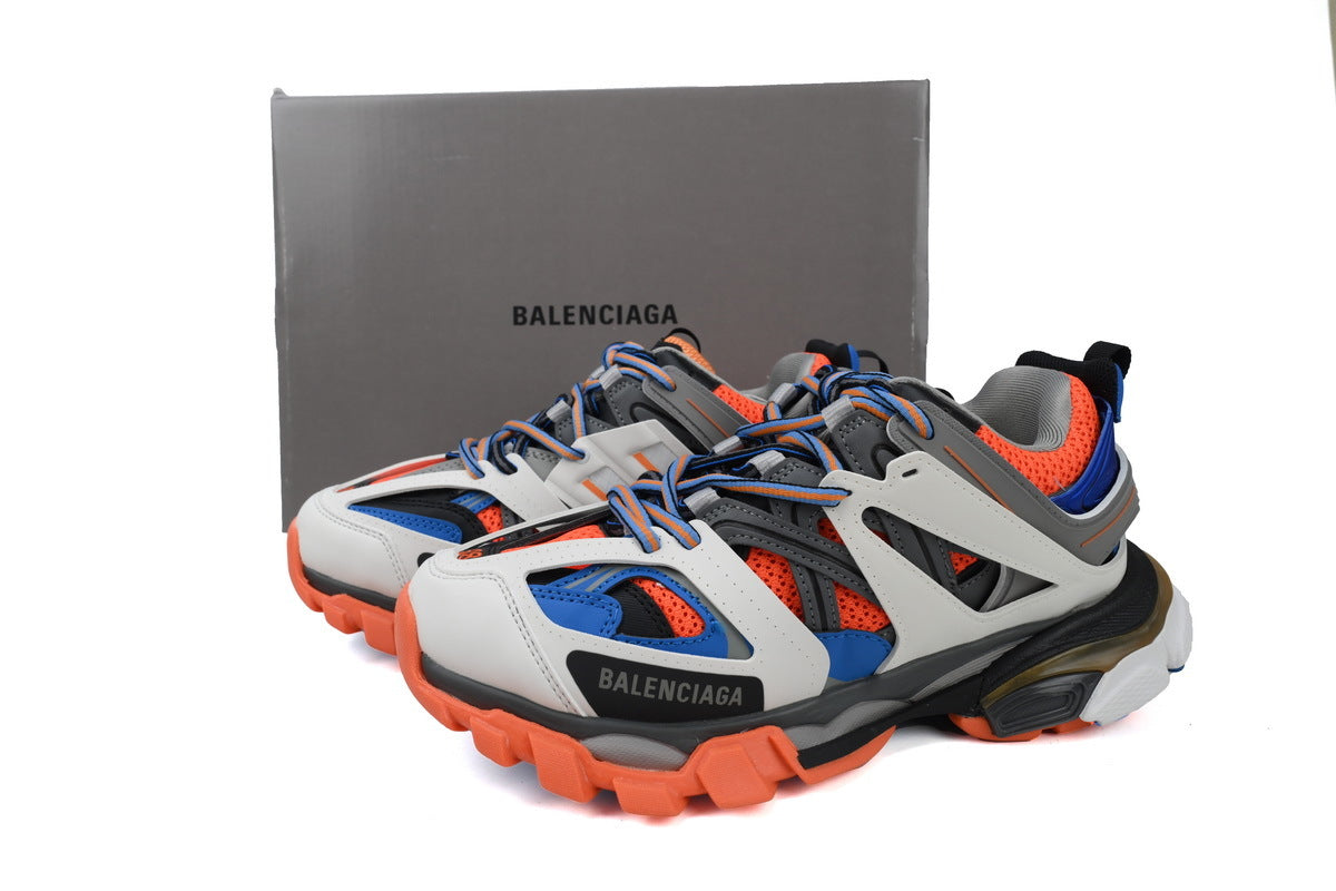 Balenciaga Track 2.0 Sneakers "White Grey Orange Blue" Men Women Outdoor Dad Shoes