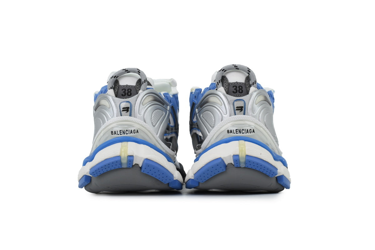 Balenciaga Runner Sneakers "Blue White Grey"-retro thick sole dad shoes，Women's Shoe Sale / Men's Shoe Sale
