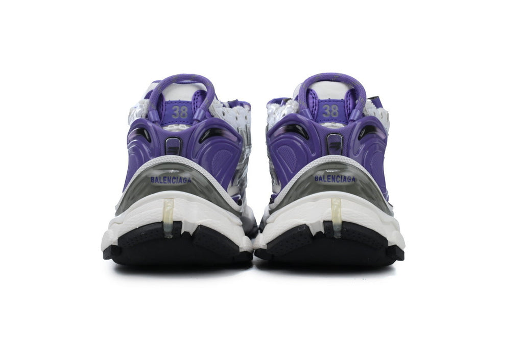 Balenciaga Runner Sneakers "White Purple Grey"-retro thick sole dad shoes，Women's Shoe Sale / Men's Shoe Sale