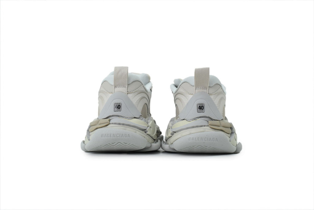 Balenciaga Triple S 2.0 Mesh Layered Chunky Sneaker in "Eggshell"-retro thick sole dad shoes，Women's Shoe Sale / Men's Shoe Sale