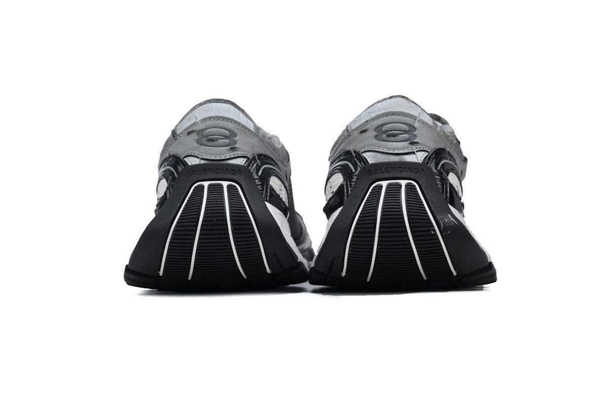 Balenciaga Stapler Sneakers Men Women "Grey Silver"-retro thick sole dad shoes，Women's Shoe Sale / Men's Shoe Sale