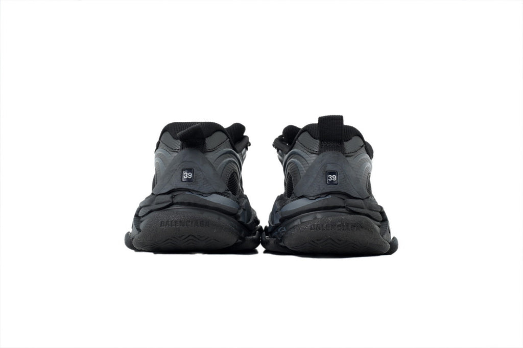 Balenciaga Triple S.2 Mesh Sneakers "Black Dark Grey"-retro thick sole dad shoes，Women's Shoe Sale / Men's Shoe Sale