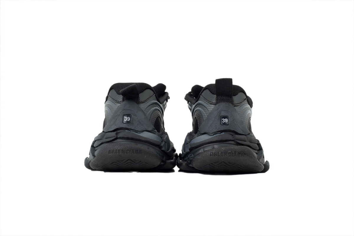 Balenciaga Triple S.2 Mesh Sneakers "Black Dark Grey"-retro thick sole dad shoes，Women's Shoe Sale / Men's Shoe Sale