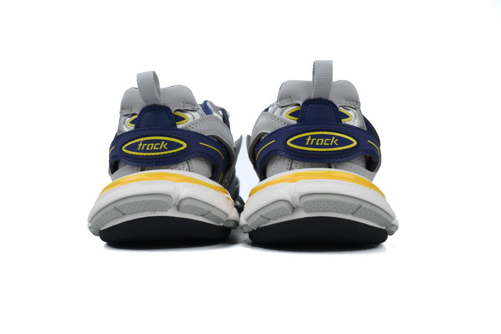 Balenciaga Track Trainer Sneakers "Grey Blue Yellow"-retro thick sole dad shoes，Women's Shoe Sale / Men's Shoe Sale