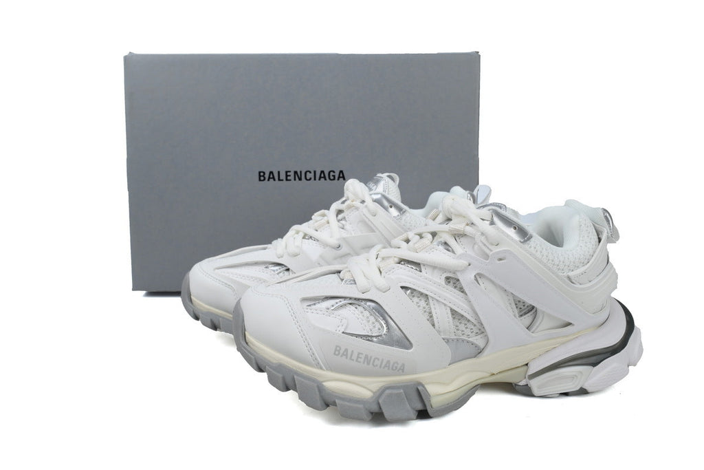 Balenciaga Track 2.0 Sneakers "White/Silver" Men Women Outdoor Hiking Dad Shoes