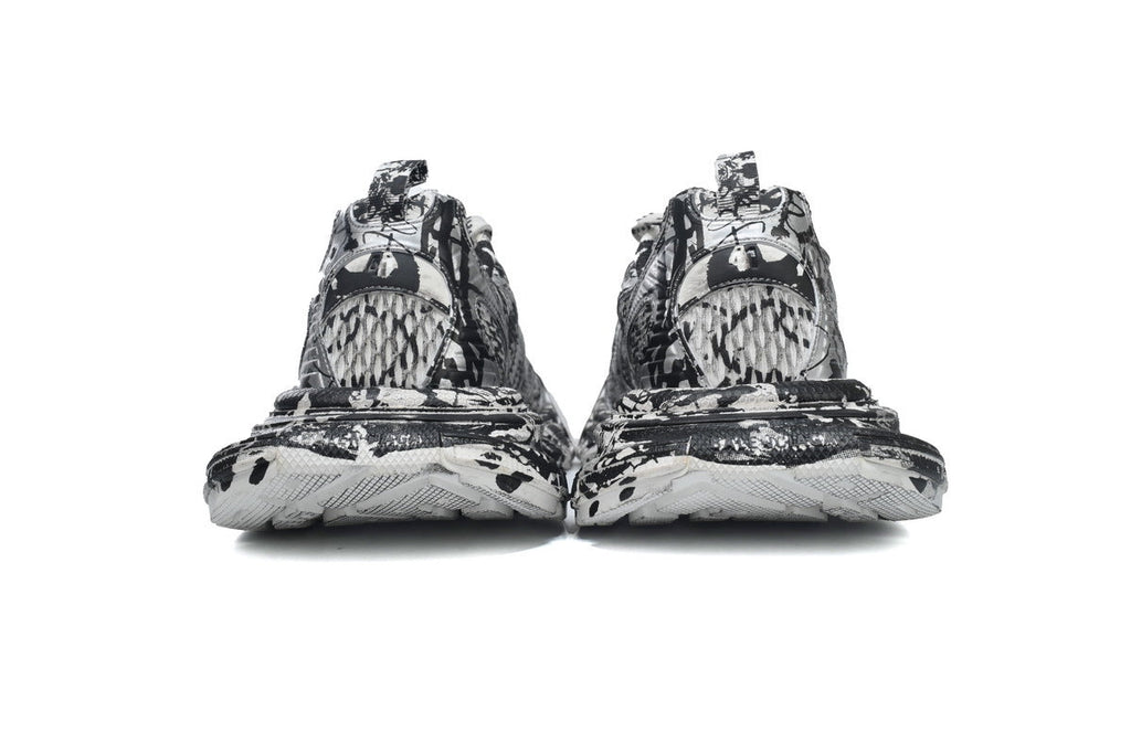 Balenciaga 3XL Sneaker "White Black Graffiti"-retro thick sole dad shoes，Women's Shoe Sale / Men's Shoe Sale