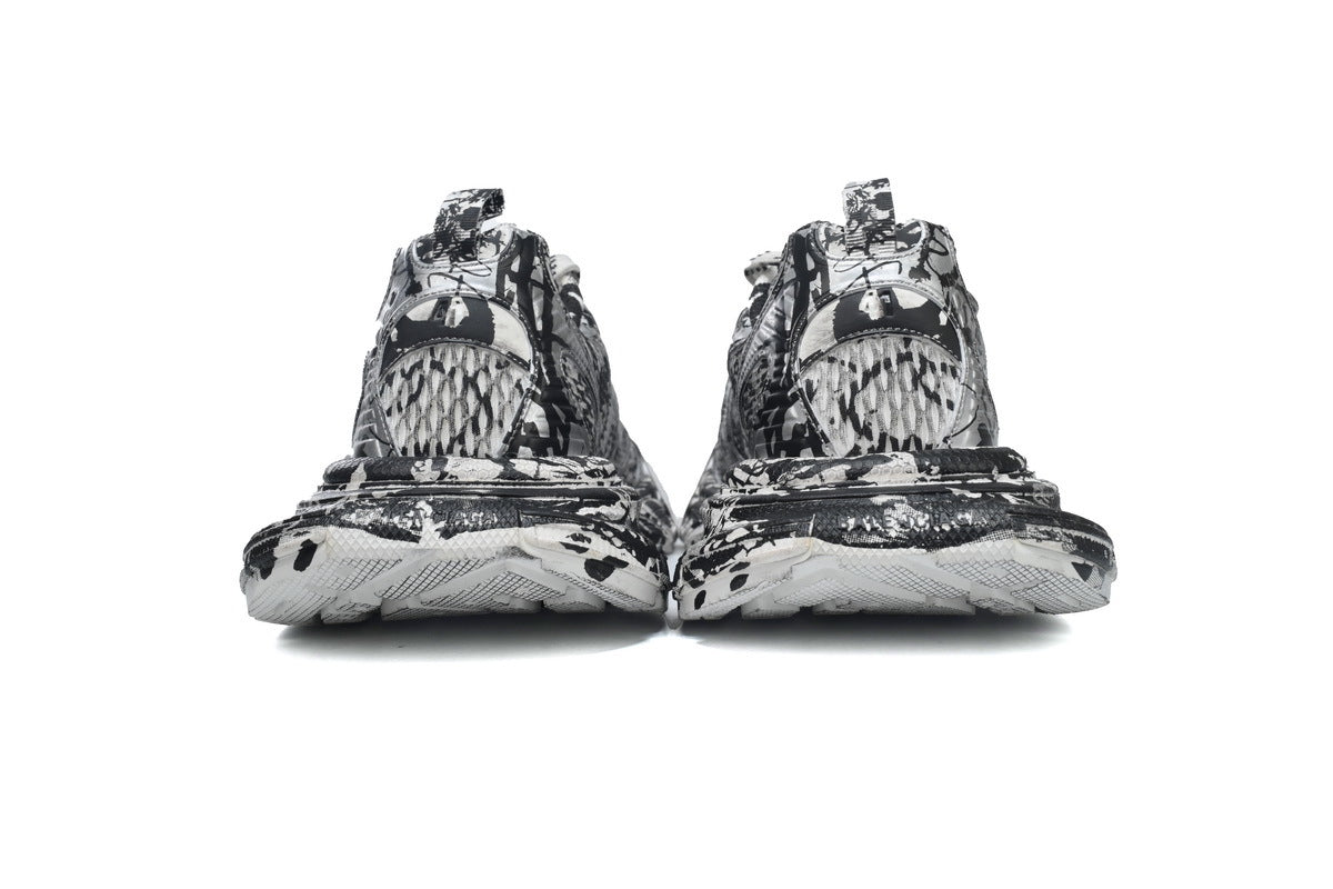 Balenciaga 3XL Sneaker "White Black Graffiti"-retro thick sole dad shoes，Women's Shoe Sale / Men's Shoe Sale