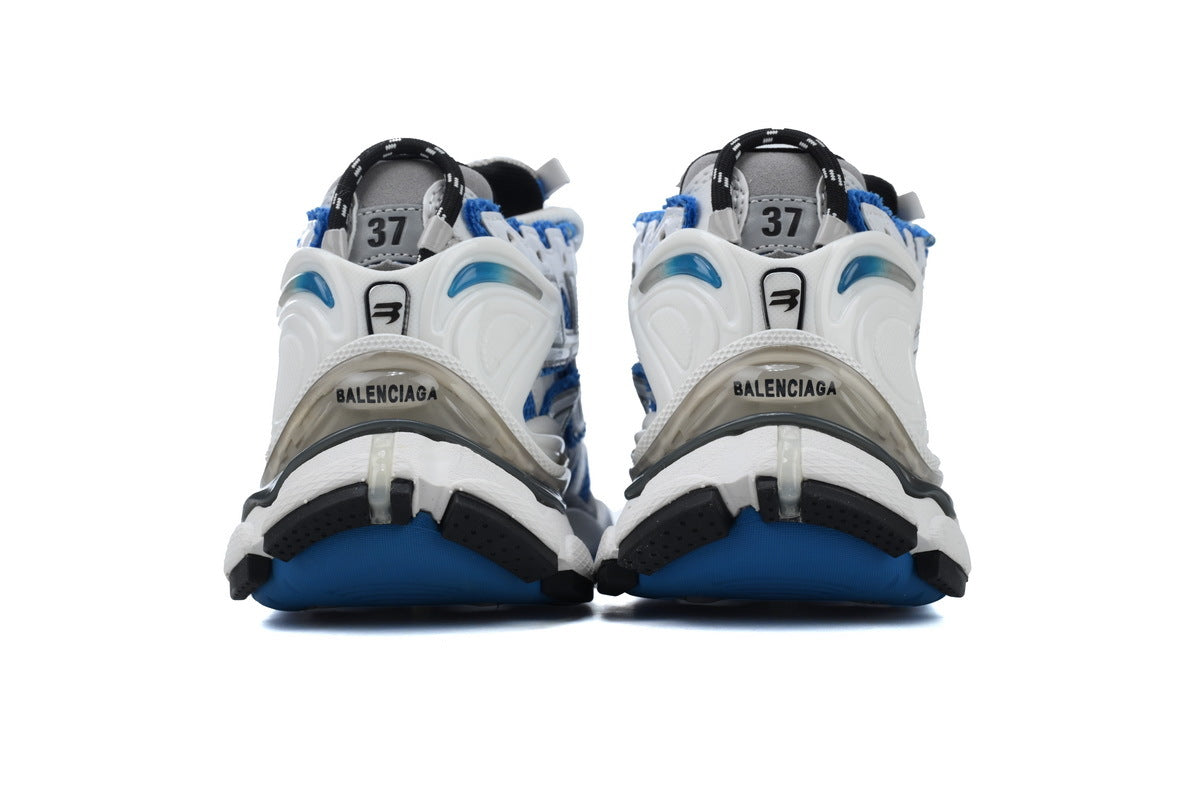 Balenciaga Runner Sneakers "Blue White"-retro thick sole dad shoes，Women's Shoe Sale / Men's Shoe Sale