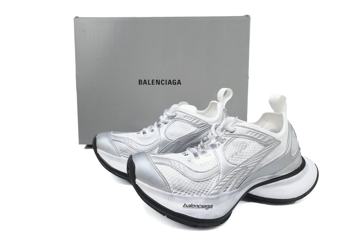Balenciaga Circuit Sneakers "White Silver"-retro thick sole dad shoes，Women's Shoe Sale / Men's Shoe Sale