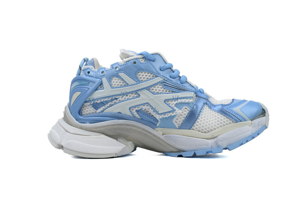 Balenciaga Runner Sneakers "White Light Blue"-retro thick sole dad shoes，Women's Shoe Sale / Men's Shoe Sale
