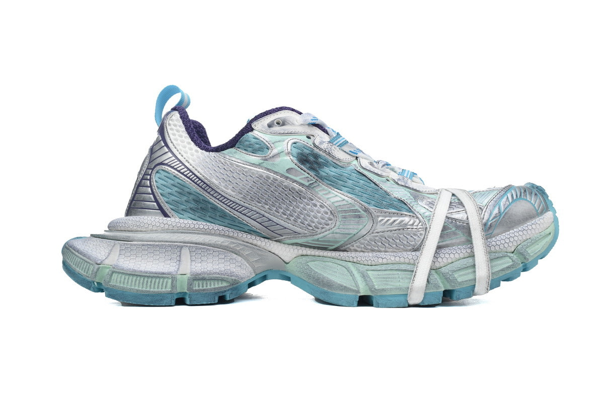 Balenciaga 3XL Sneakers "Light Blue Silver Purple"-retro thick sole dad shoes，Women's Shoe Sale / Men's Shoe Sale